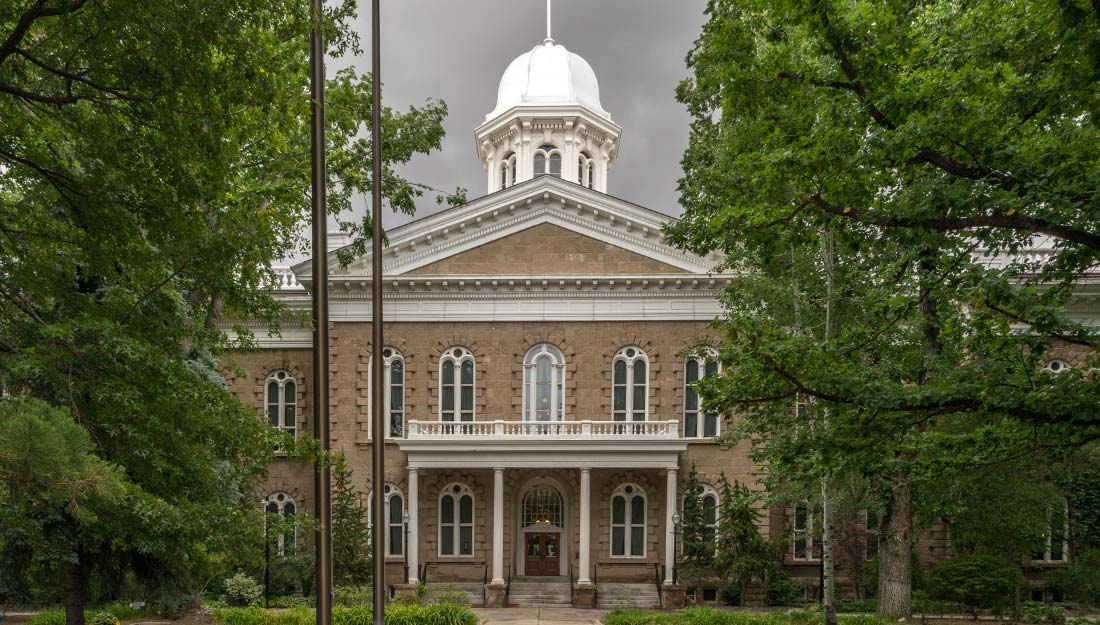 The Nevada state capitol building in Carson City.