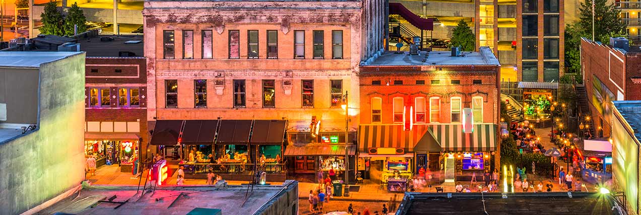 Beale Street at night