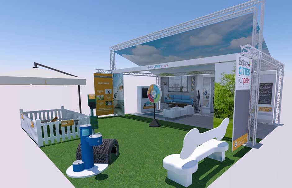 rendering of a pop-up park